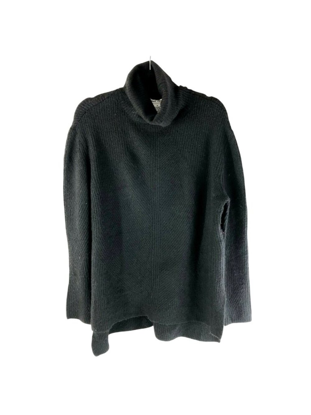 Sweet Romeo Womens Sweater Oversized Turtleneck Long Sleeve Black Size M